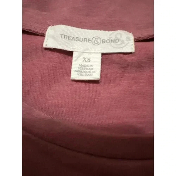 Treasure & Bond Ruched Side Sleeveless Tank Dress Mauve Size XS - Picture 6 of 7